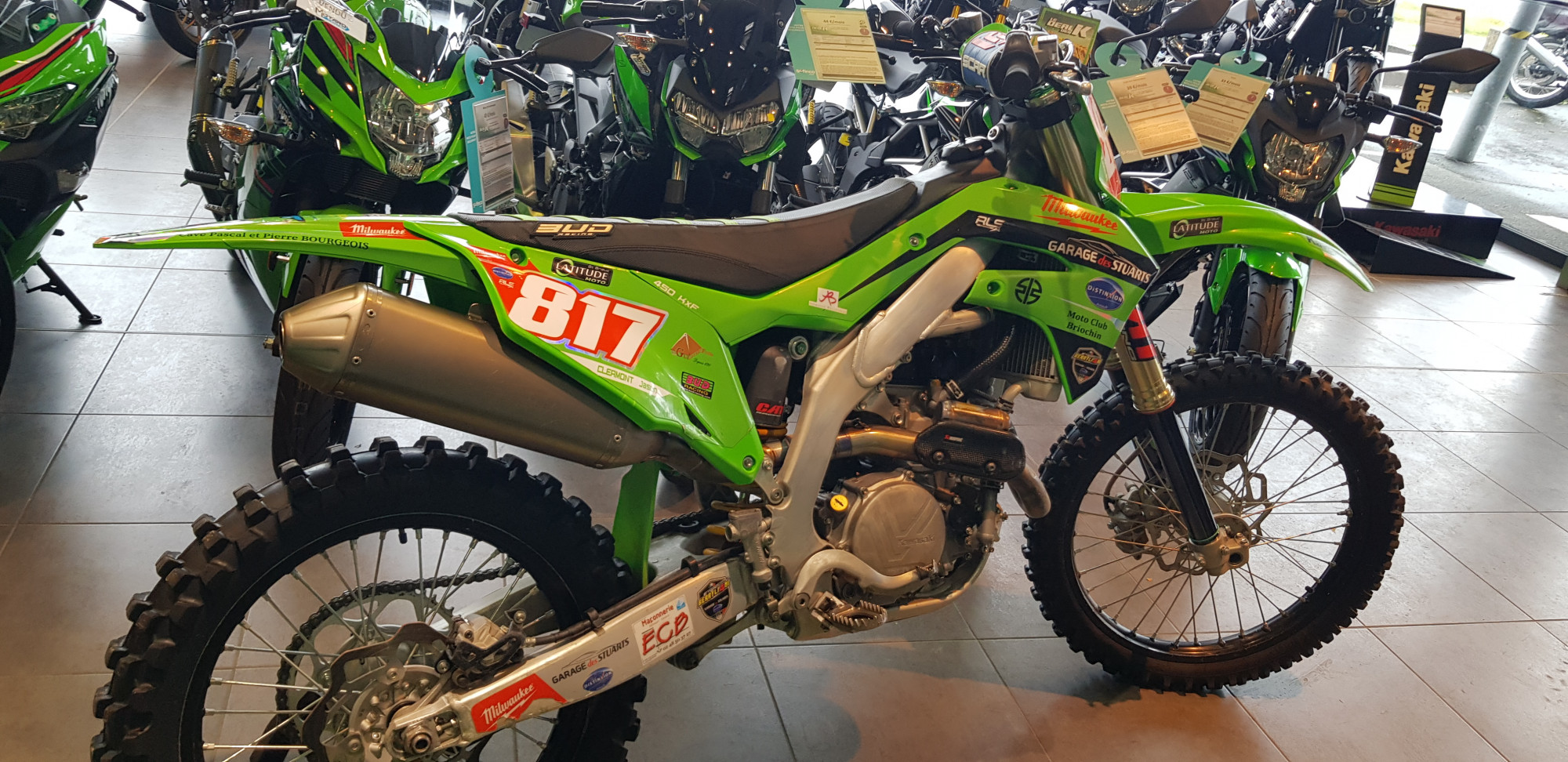 photo de KAWASAKI KX450F CROSS 450 occasion de couleur  en vente à Tregueux n°3