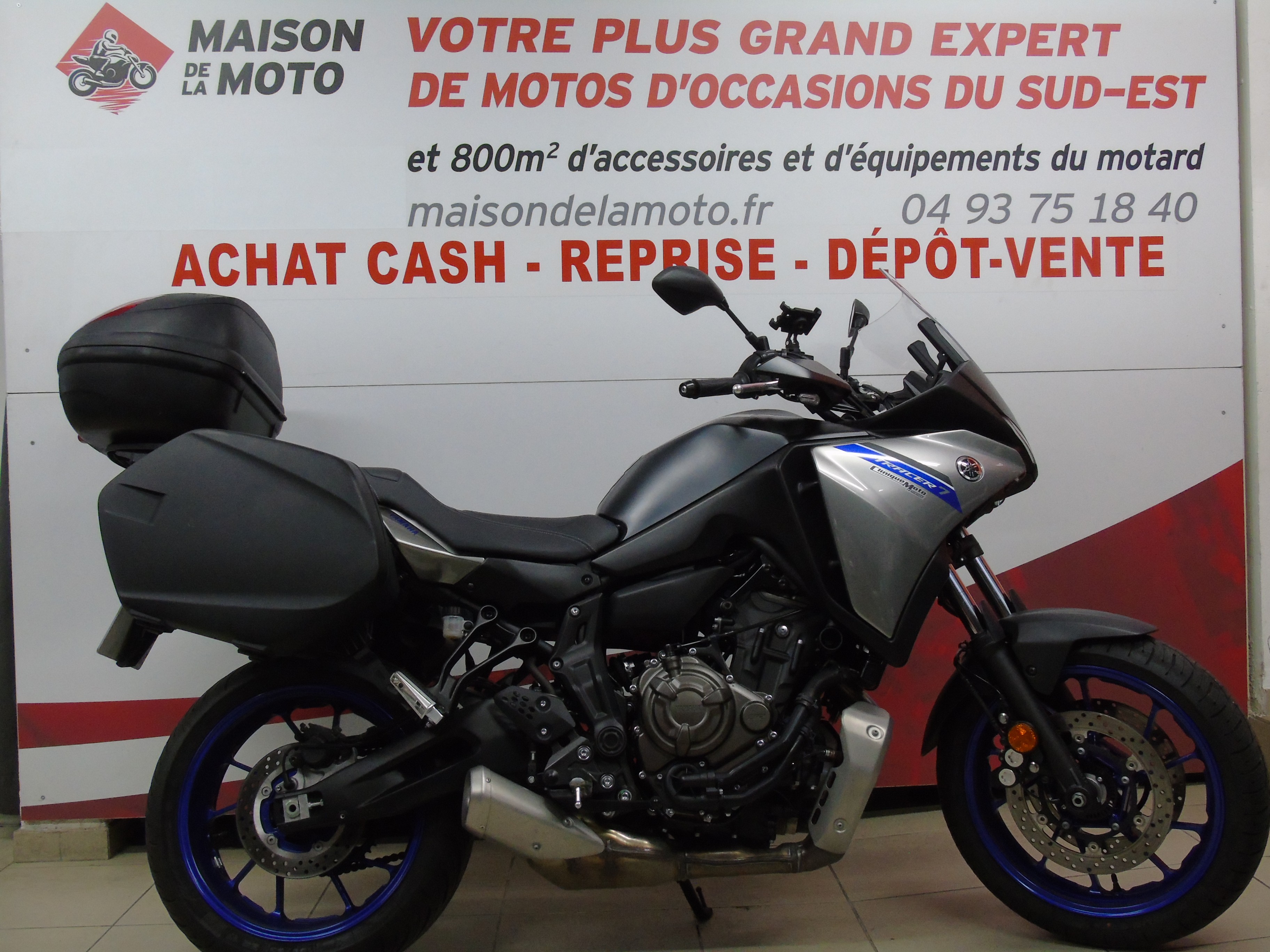 photo de YAMAHA MT 07 TRACER GT BRIDE A2 700 occasion de couleur  en vente à Mougins n°2